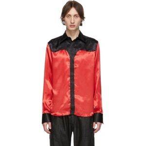SSS WORLD CORP
Western Contrast Shirt In Black & Red